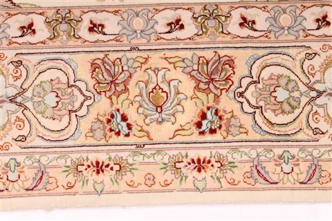 Tabriz Beige Hand Knotted 50 X 610 Area Rug 254-29525 Image 4