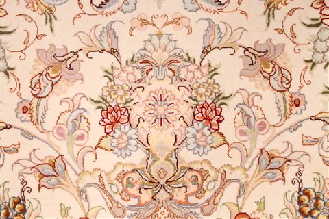 Tabriz Beige Hand Knotted 50 X 610 Area Rug 254-29525 Image 6