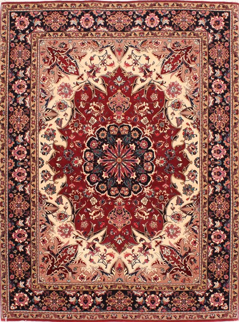 Tabriz Red Hand Knotted 50 X 68 Area Rug 254-29527 Image 0