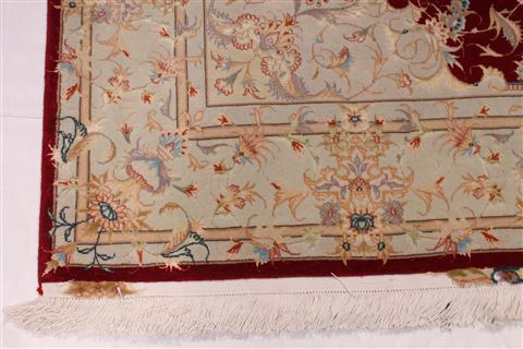 Tabriz Red Hand Knotted 51 X 69 Area Rug 254-29528 Image 2