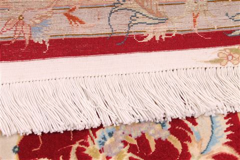Tabriz Red Hand Knotted 51 X 69 Area Rug 254-29528 Image 6