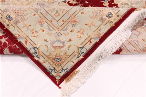Tabriz Red Hand Knotted 51 X 69 Area Rug 254-29528 Image 8
