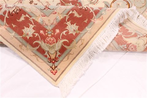Tabriz Brown Hand Knotted 50 X 610 Area Rug 254-29529 Image 8