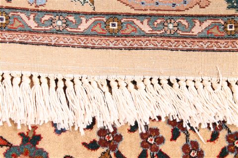 Tabriz Brown Hand Knotted 47 X 67 Area Rug 254-29531 Image 8