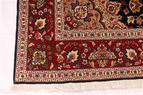 Tabriz Beige Hand Knotted 50 X 70 Area Rug 254-29532 Image 2