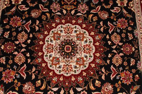 Tabriz Beige Hand Knotted 50 X 70 Area Rug 254-29532 Image 3