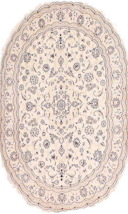 Nain Blue Oval Hand Knotted 410 X 68 Area Rug 254-29533 Image 0