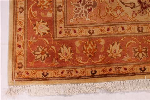 Tabriz Beige Hand Knotted 410 X 66 Area Rug 254-29537 Image 2