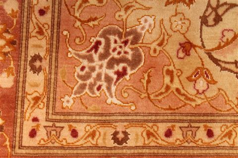 Tabriz Beige Hand Knotted 410 X 66 Area Rug 254-29537 Image 5