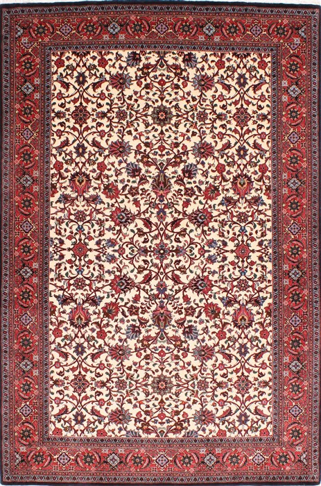 Bidjar Beige Hand Knotted 45 X 67 Area Rug 254-29544 Image 0