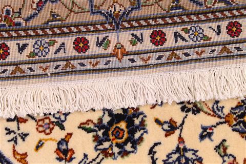 Kashan Beige Hand Knotted 50 X 70 Area Rug 254-29546 Image 6