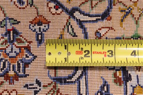 Kashan Beige Hand Knotted 50 X 70 Area Rug 254-29546 Image 7