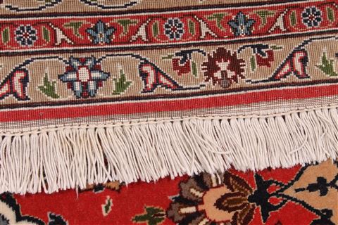 Tabriz Beige Hand Knotted 52 X 68 Area Rug 254-29550 Image 6
