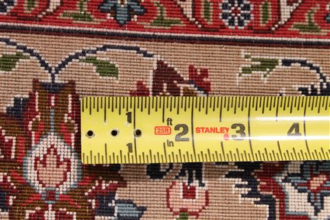 Tabriz Beige Hand Knotted 52 X 68 Area Rug 254-29550 Image 7