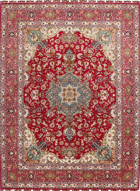 Tabriz Green Hand Knotted 411 X 69 Area Rug 254-29551 Image 0