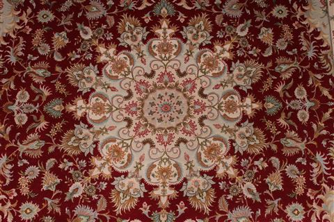 Tabriz Beige Hand Knotted 50 X 68 Area Rug 254-29552 Image 3