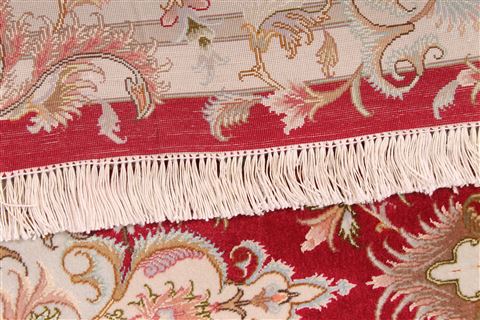 Tabriz Beige Hand Knotted 50 X 68 Area Rug 254-29552 Image 6