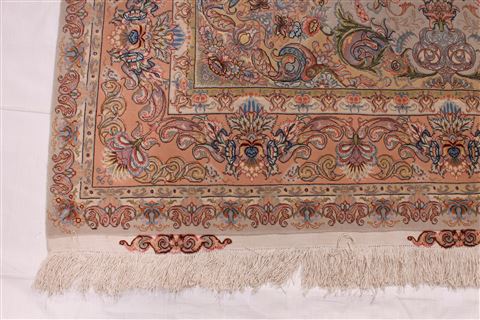 Tabriz Beige Hand Knotted 50 X 69 Area Rug 254-29553 Image 2