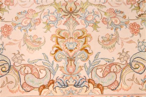 Tabriz Beige Hand Knotted 51 X 70 Area Rug 254-29554 Image 5