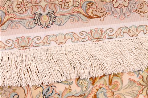 Tabriz Beige Hand Knotted 51 X 70 Area Rug 254-29554 Image 7