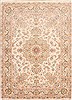 Tabriz Beige Hand Knotted 51 X 70  Area Rug 254-29554 Thumb 0