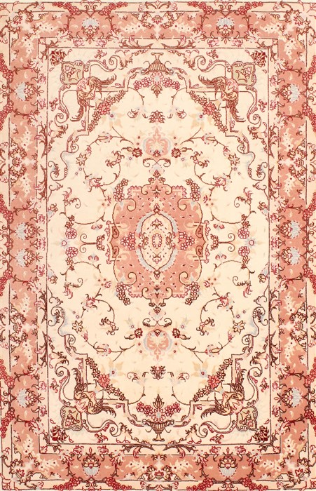 Tabriz Beige Hand Knotted 34 X 54 Area Rug 254-29557 Image 0