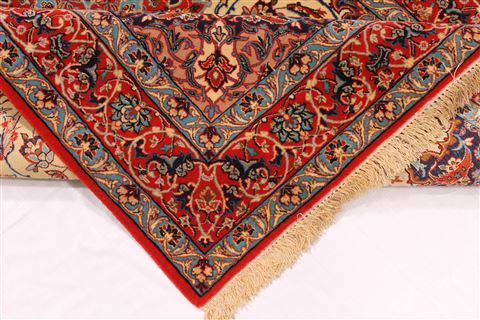 Isfahan Beige Hand Knotted 36 X 53 Area Rug 254-29558 Image 8