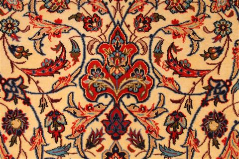 Isfahan Beige Hand Knotted 36 X 53 Area Rug 254-29558 Image 9