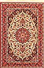 Isfahan Beige Hand Knotted 36 X 53 Area Rug 254-29558 Thumb 0