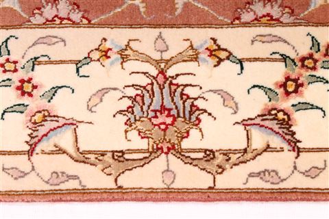 Tabriz Beige Hand Knotted 33 X 52 Area Rug 254-29559 Image 4