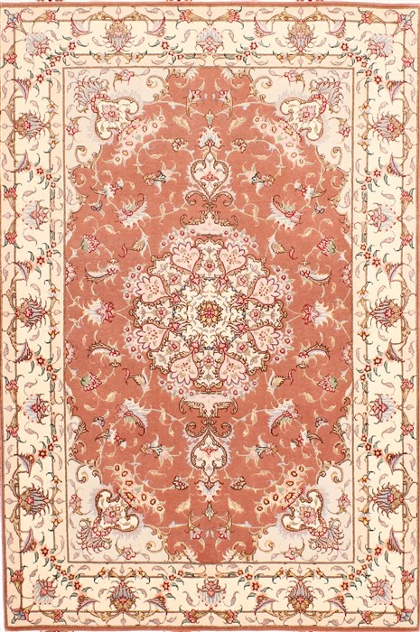 Tabriz Beige Hand Knotted 33 X 52 Area Rug 254-29559 Image 0