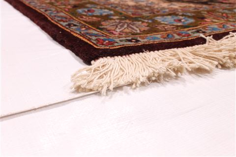 Tabriz Beige Hand Knotted 32 X 48 Area Rug 254-29562 Image 1