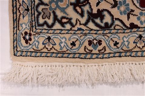 Nain Beige Hand Knotted 30 X 49 Area Rug 254-29563 Image 2