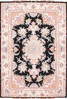 Persian Tabriz Purple Rectangle 3x5 ft Wool Carpet 29565