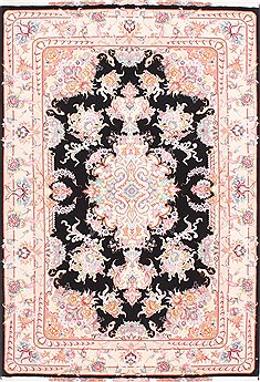 Tabriz Purple Hand Knotted 3'4" X 5'3"  Area Rug 254-29565