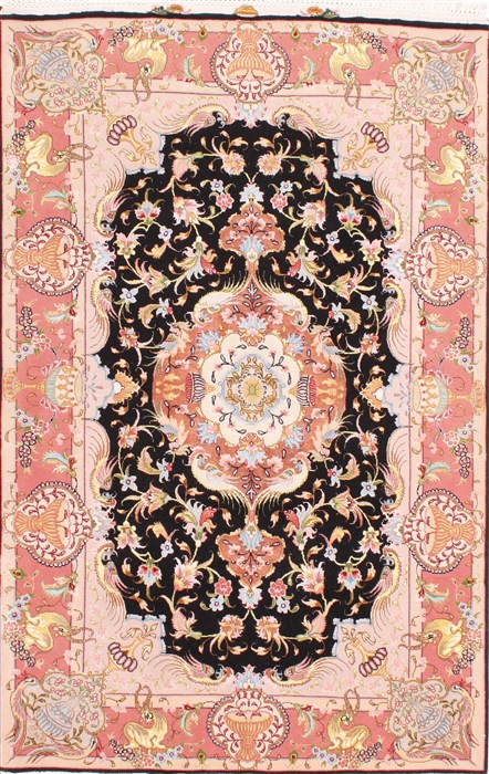 Tabriz Purple Hand Knotted 36 X 53 Area Rug 254-29566 Image 0