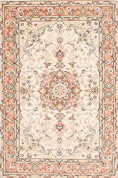 Tabriz Purple Hand Knotted 3'4" X 5'0"  Area Rug 254-29570