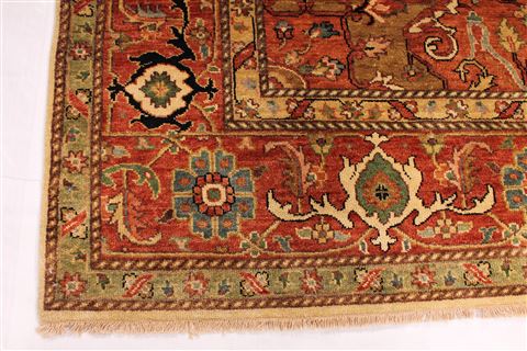 Heriz Brown Hand Knotted 810 X 1110  Area Rug 254-29579 Image 2