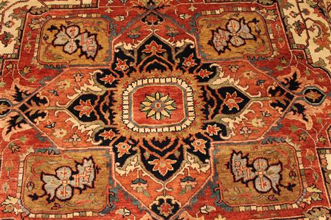 Heriz Brown Hand Knotted 810 X 1110  Area Rug 254-29579 Image 3