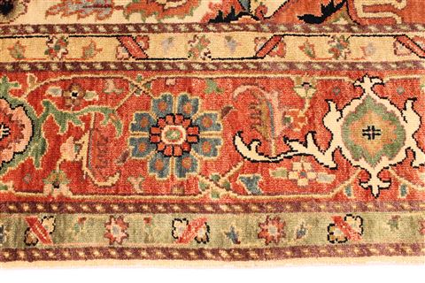 Heriz Brown Hand Knotted 810 X 1110  Area Rug 254-29579 Image 4