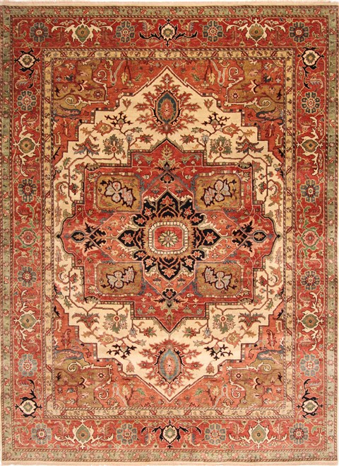 Heriz Brown Hand Knotted 810 X 1110  Area Rug 254-29579 Image 0