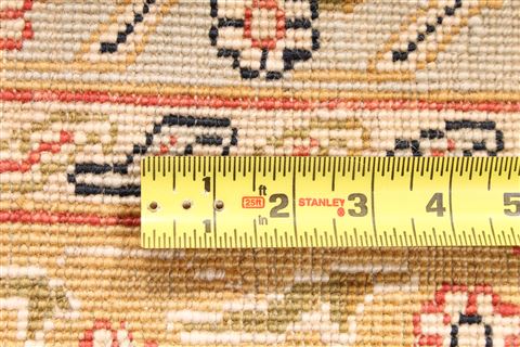 Agra Beige Hand Knotted 81 X 101 Area Rug 254-29580 Image 7