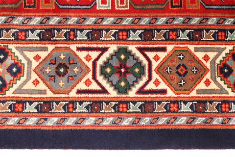 Shiraz Blue Hand Knotted 80 X 100 Area Rug 254-29582 Image 4