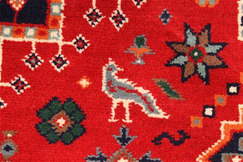 Shiraz Blue Hand Knotted 80 X 100 Area Rug 254-29582 Image 8