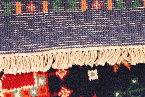 Shiraz Blue Hand Knotted 80 X 100 Area Rug 254-29582 Image 9