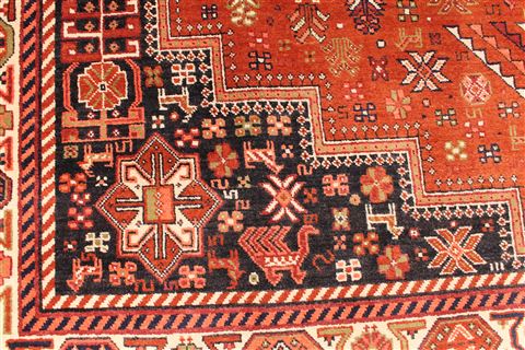 Shiraz Blue Hand Knotted 80 X 104 Area Rug 254-29583 Image 5