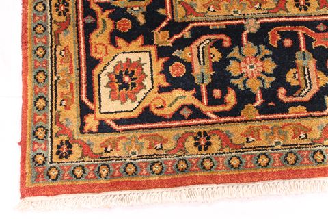 Heriz Beige Hand Knotted 91 X 120 Area Rug 254-29584 Image 2