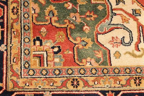 Heriz Beige Hand Knotted 91 X 120 Area Rug 254-29584 Image 5