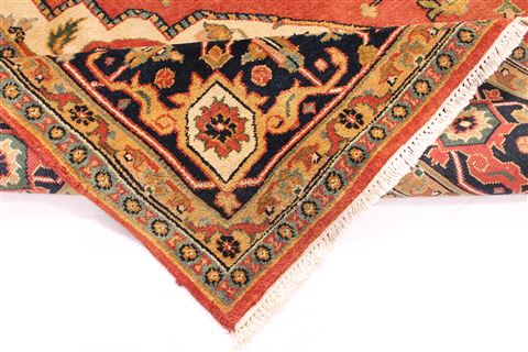 Heriz Beige Hand Knotted 91 X 120 Area Rug 254-29584 Image 8
