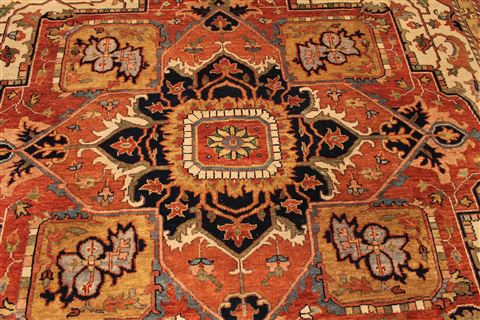 Serapi Beige Hand Knotted 99 X 1310 Area Rug 254-29585 Image 3